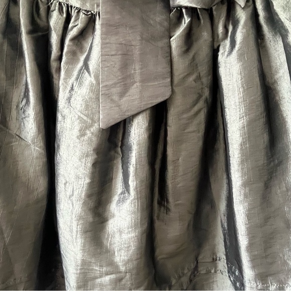 Boutique France Tulle Lined Tie Waist Bell Skirt Gray Sz 16 - Picture 6 of 16